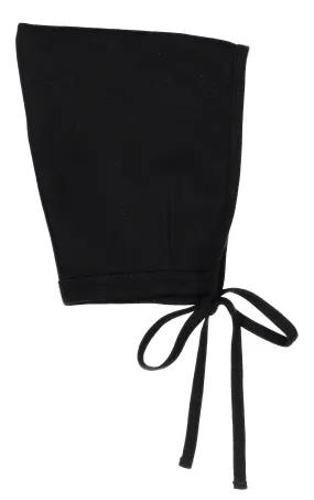 AMOUREUX BEBE BLACK DOUBLE LINED MINI PIXIE BONNET