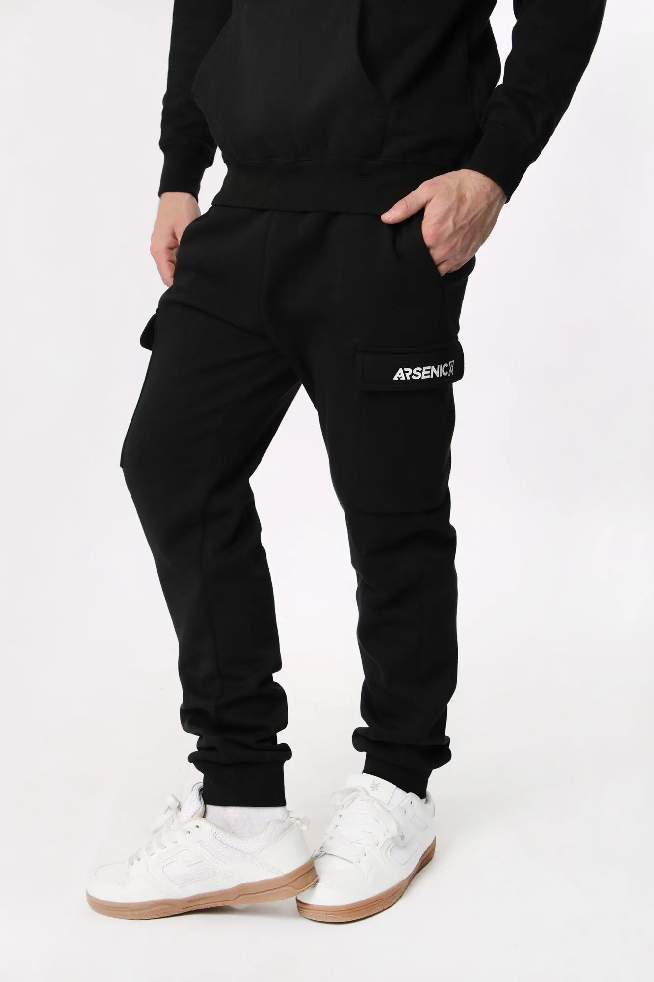 Arsenic Mens Fleece Cargo Jogger