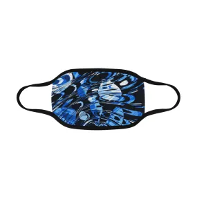 Blue Psychedelic Mouth Mask *Ready To Ship*