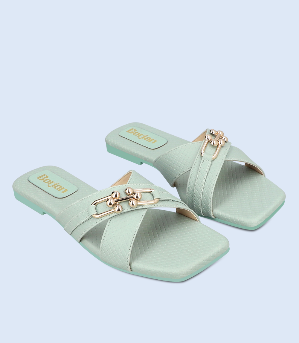 BW9323-MINT-Women Casual Slipper