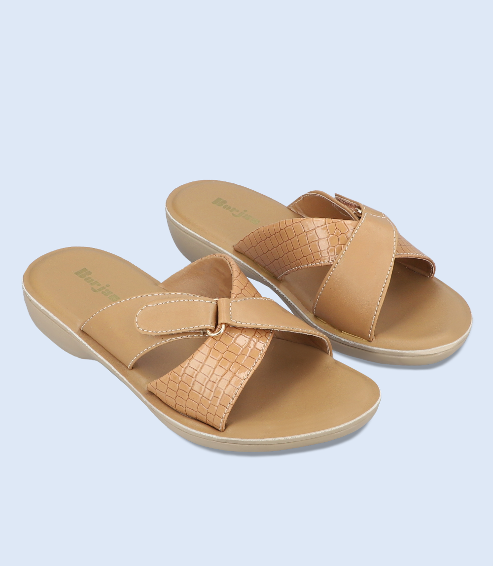 BW9375-BEIGE-Women Slipper