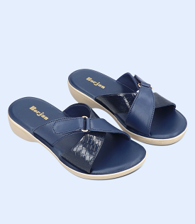 BW9375-NAVY-Women Slipper