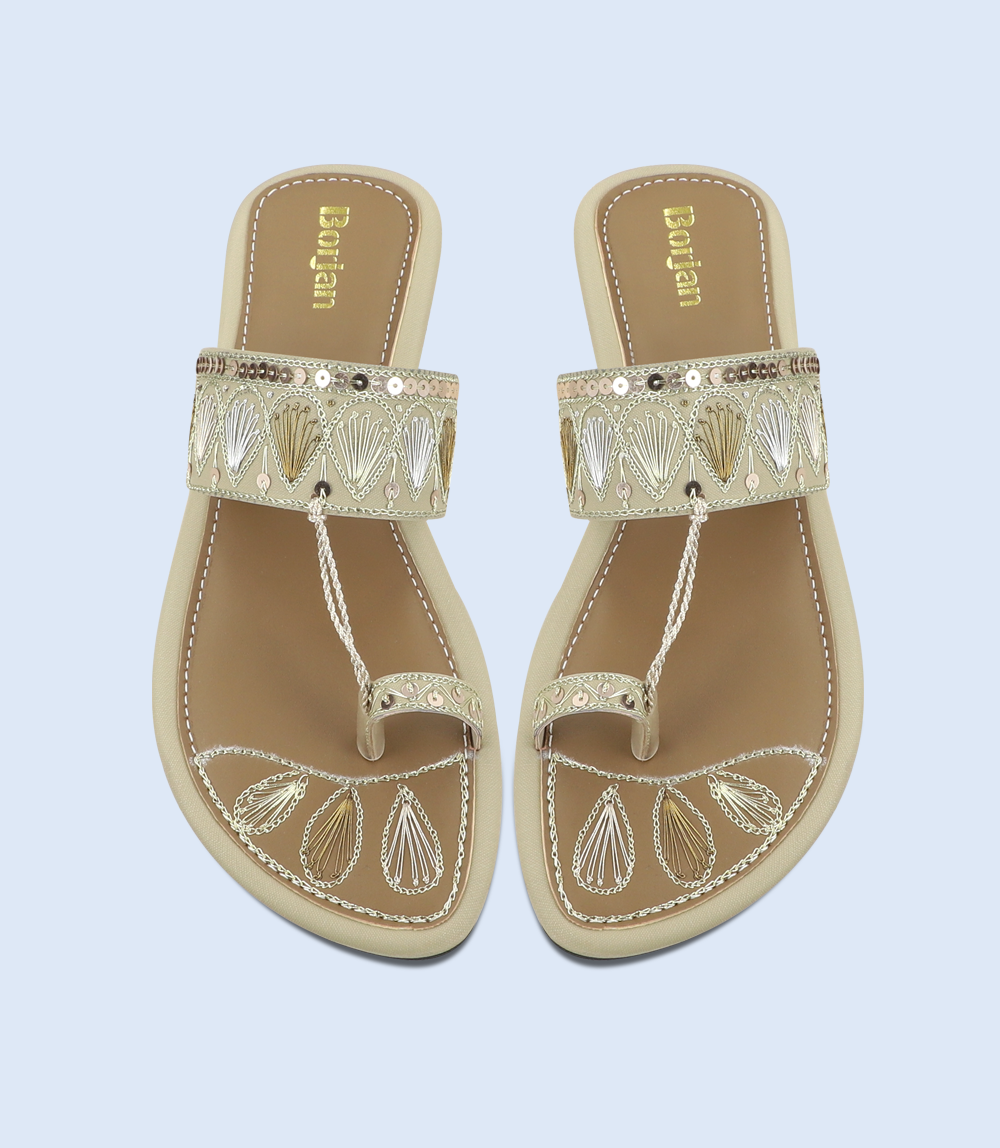 BW9467-BEIGE-Women Chappal