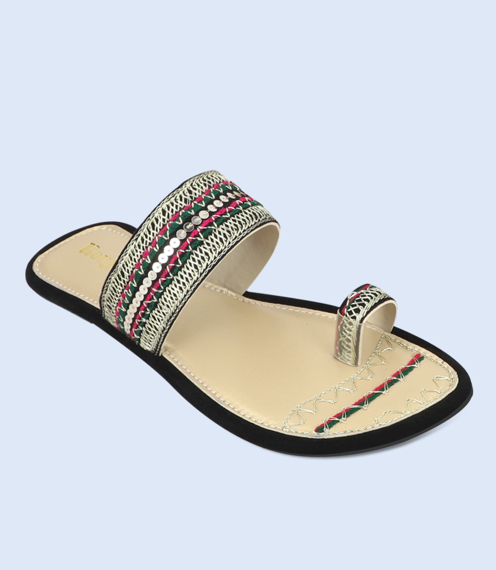 BW9468-BLACK/MLTY-Women Chappal