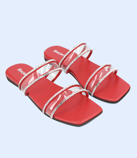 BW9650-RED-Women Slippers