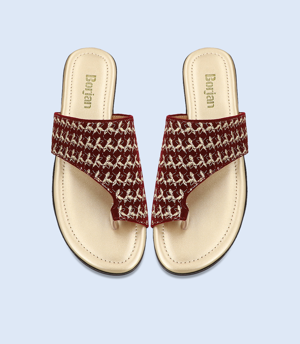 BW9903-MAROON-Women Chappal