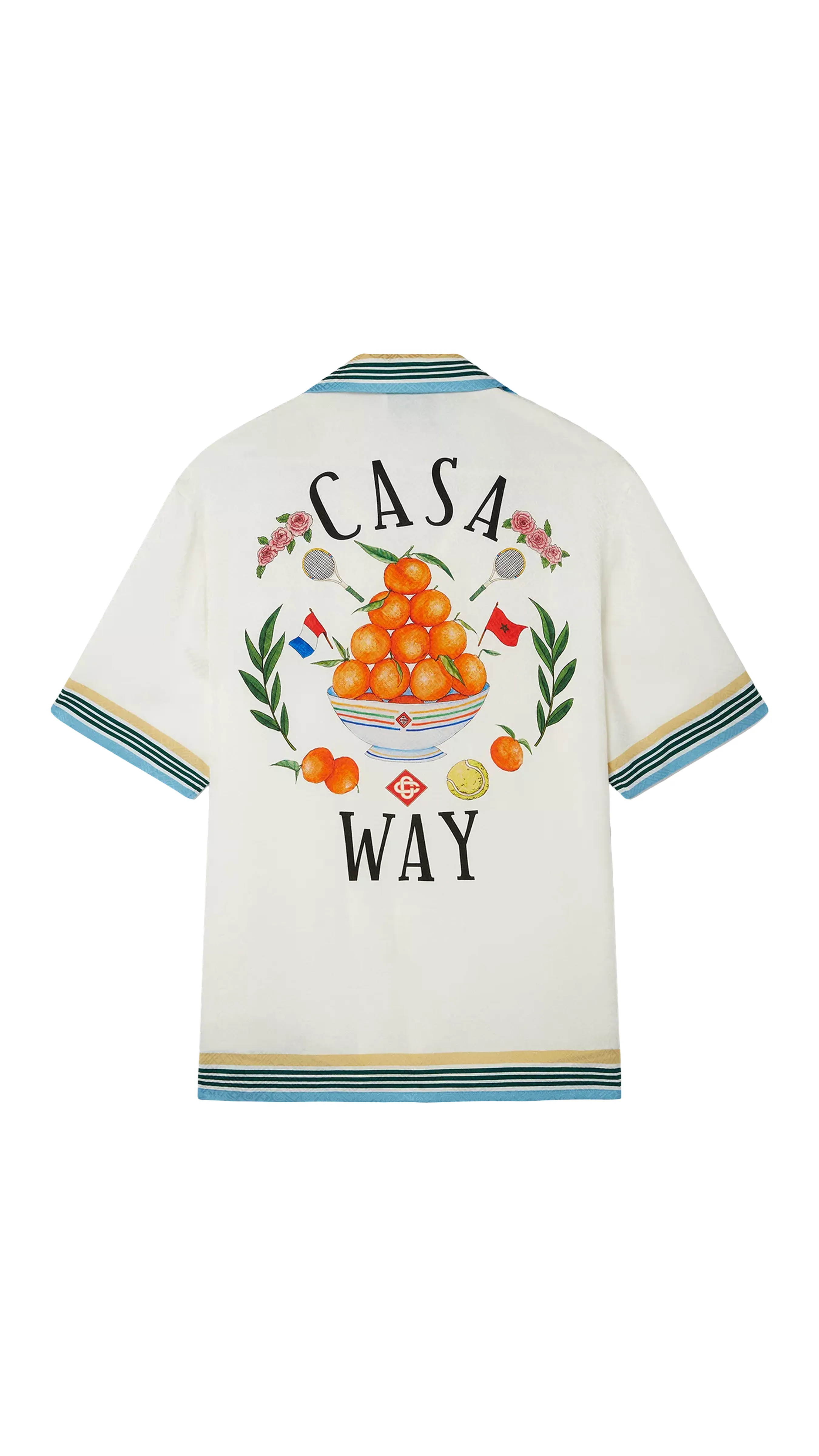 Casa Way Printed Silk Shirt - White