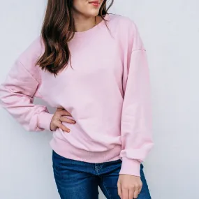 Cozy Dreams Crew Neck Sweatshirt Pink