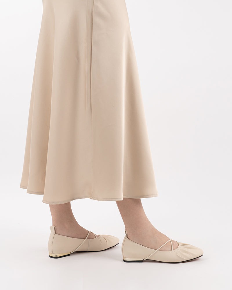 Crossover Straps Slip On Walking Ballet Flats