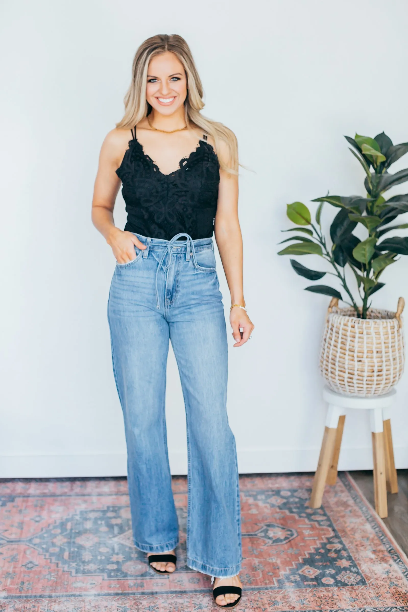 Date Night Lace Trim Bodysuit