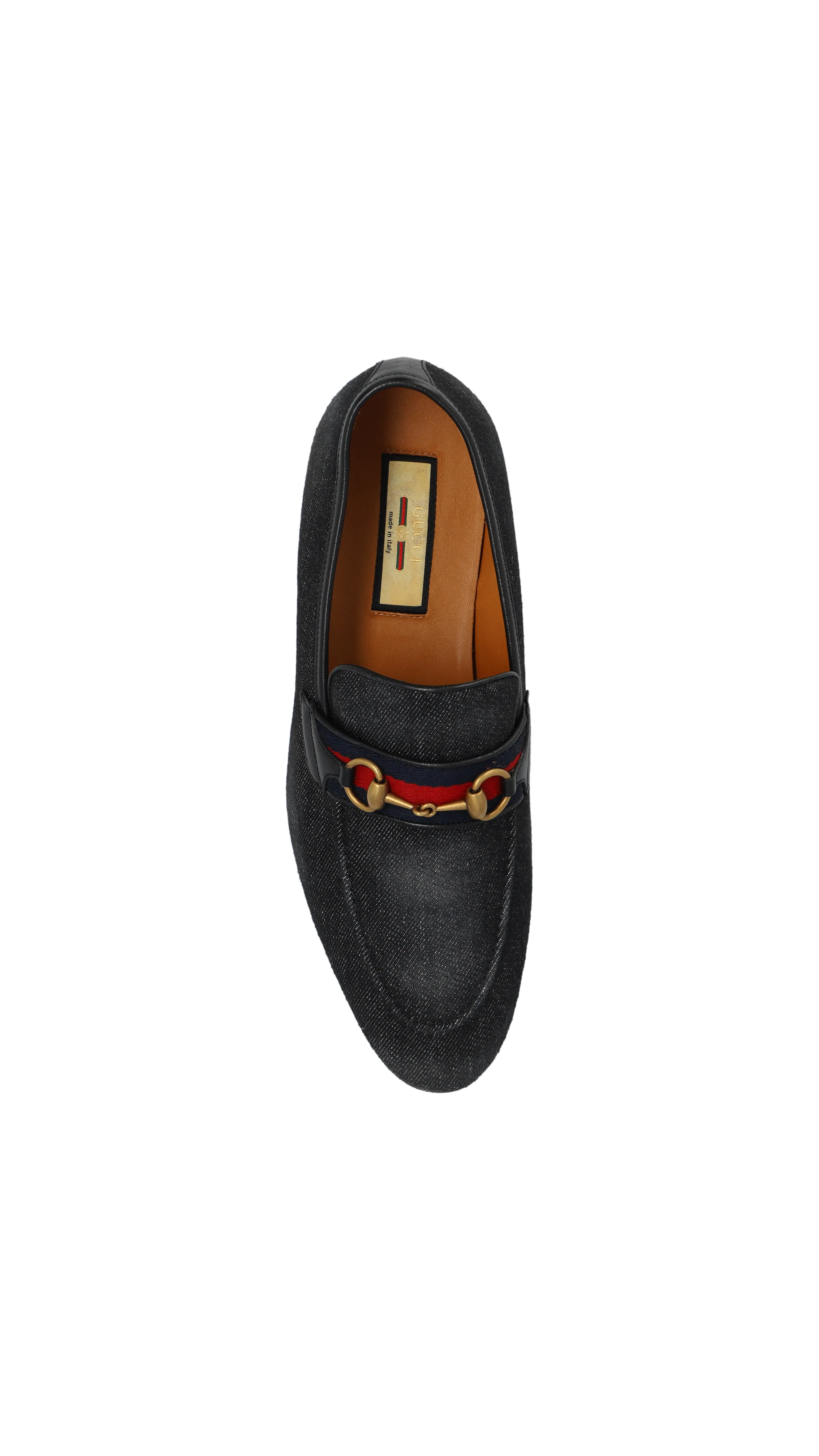 Denim Loafers with Horsebit - Black