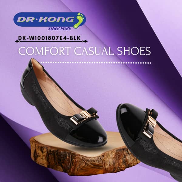 DR.KONG WOMEN COMFORT FLAT SHOES DK-W1001807E4-BLK(RP : $199)