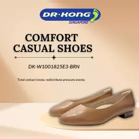 DR.KONG WOMEN COMFORT FLAT SHOES DK-W1001825E3-BRN(RP : $179)