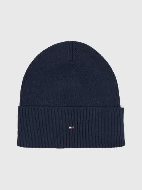 Essential Flag Rib-Knit Beanie | Hats | Tommy Hilfiger