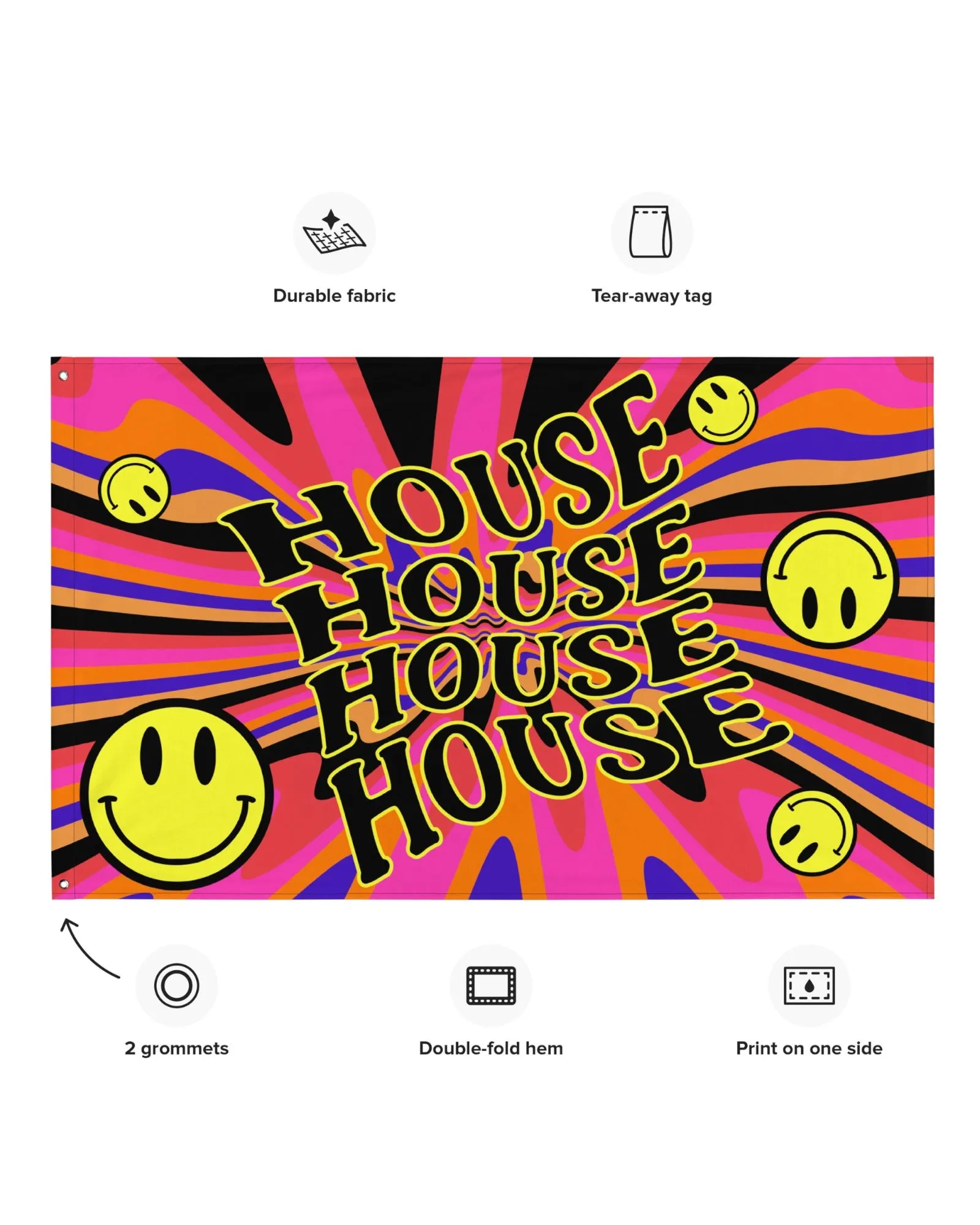 House Head Rave Flag