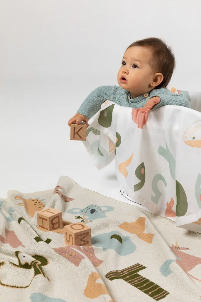 Indus - Baby Swaddle - Alphabet