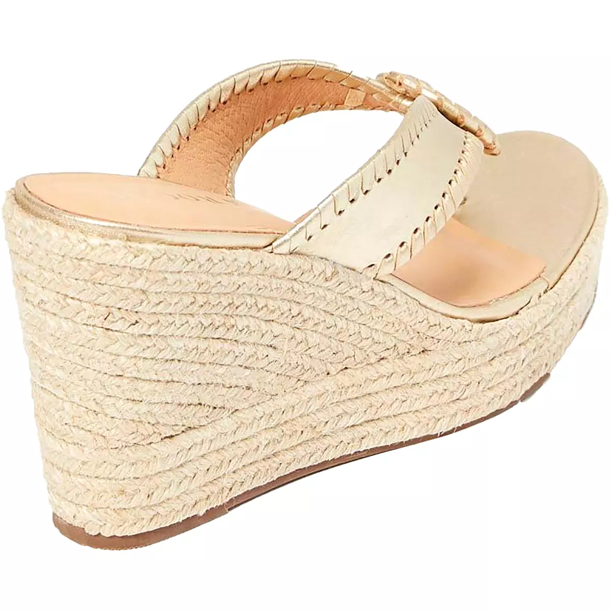 Jack Rogers Womens Rowan Leather Wedge Espadrilles