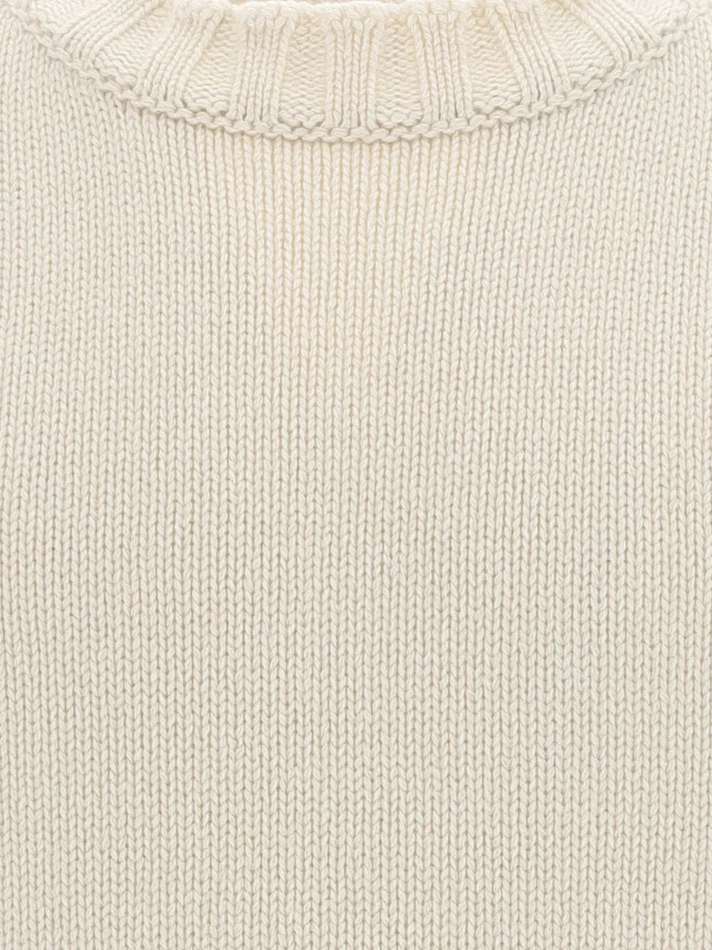 Jil Sander Ribbed-Knit Detailed Crewneck Jumper