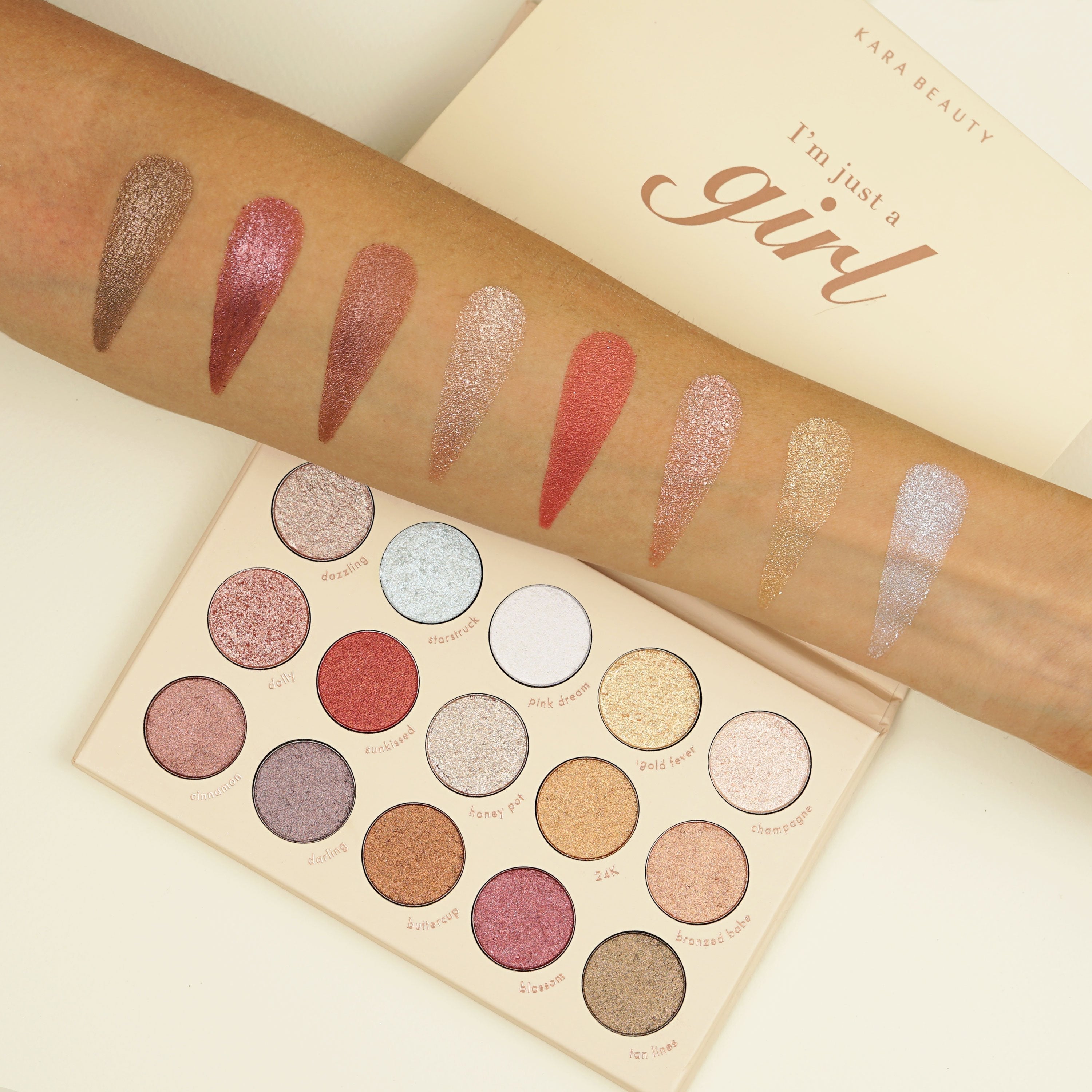 KARA I'm Just A Girl 15 Color Cream Eyeshadow Palette