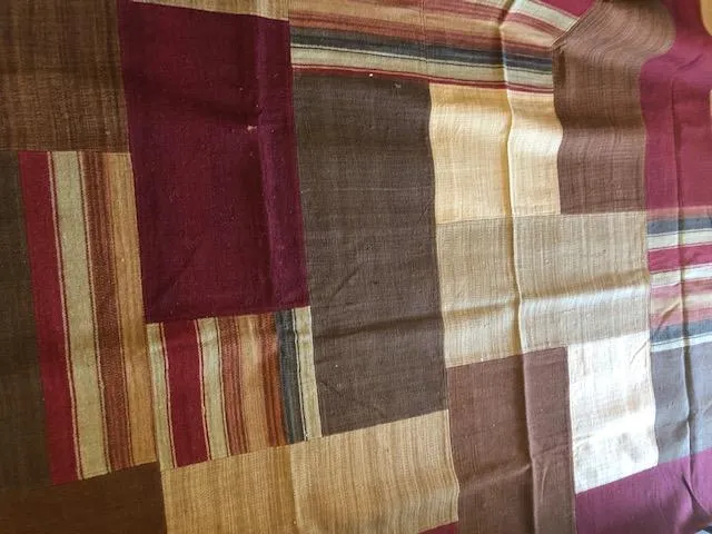 Lined Patchwork handwoven wool 1479  Save 50% with code SAVE50