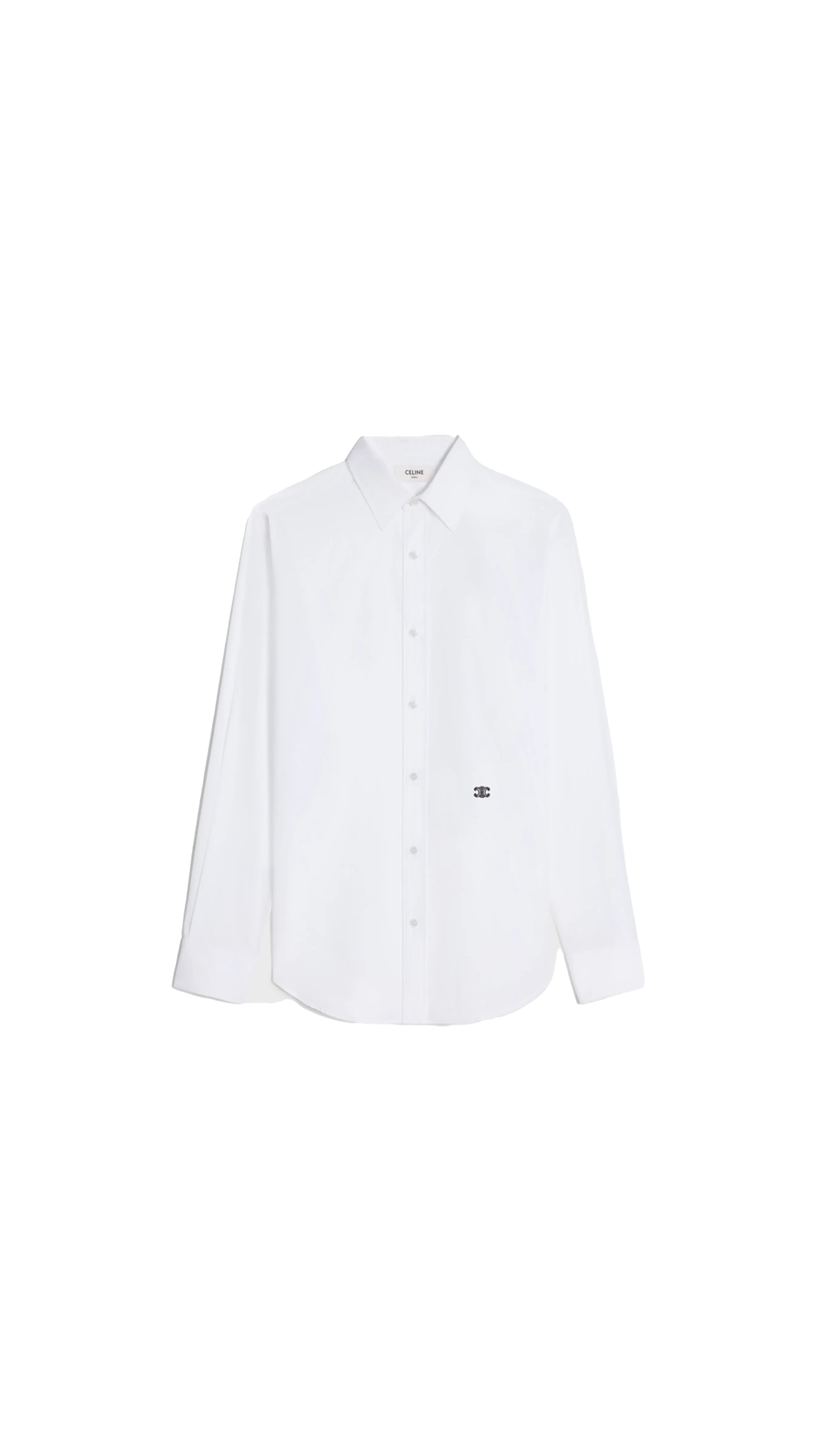 Loose Shirt in Cotton Poplin - White