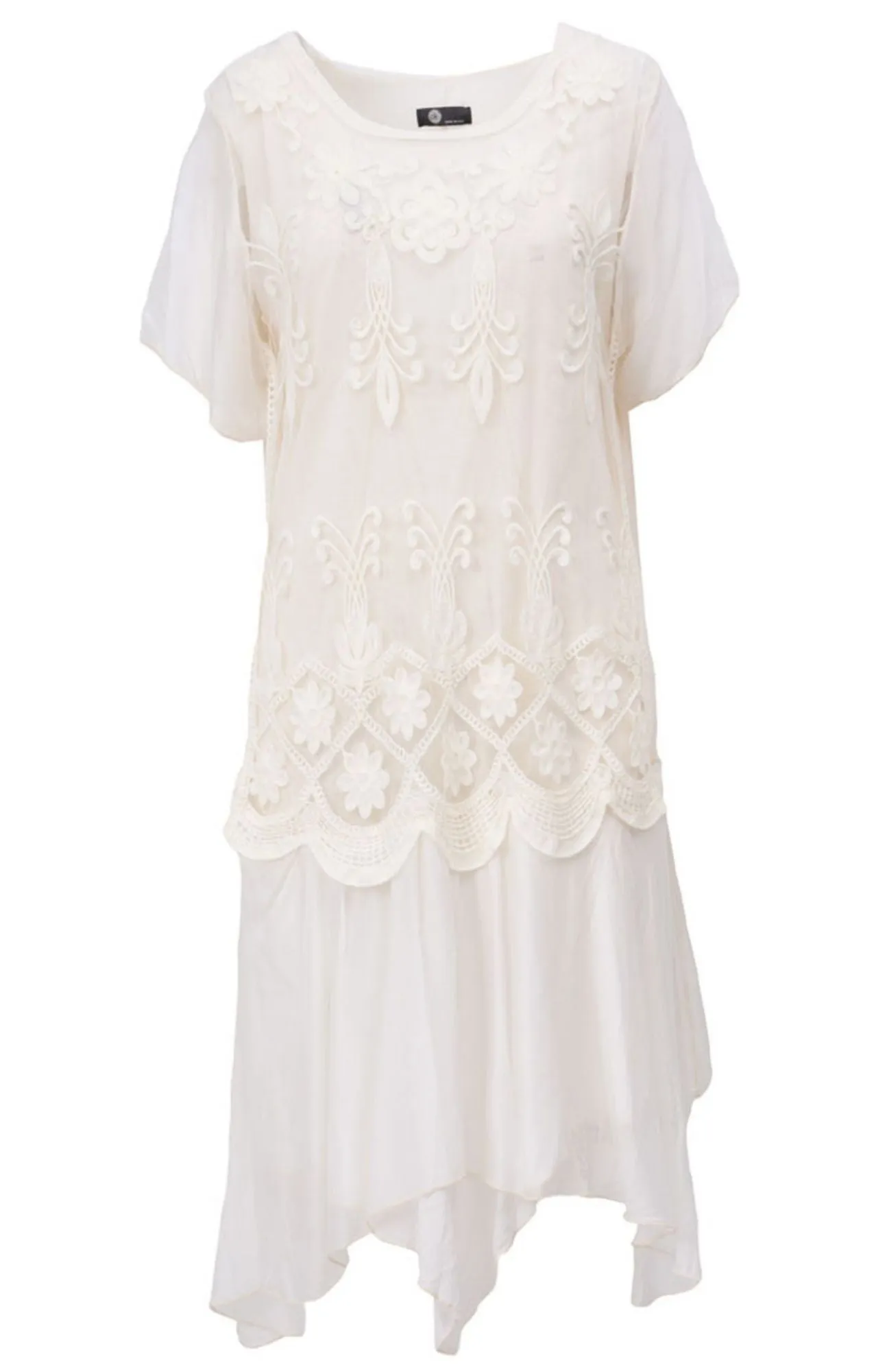 M Made in Italy - Embroidered Boho Dress