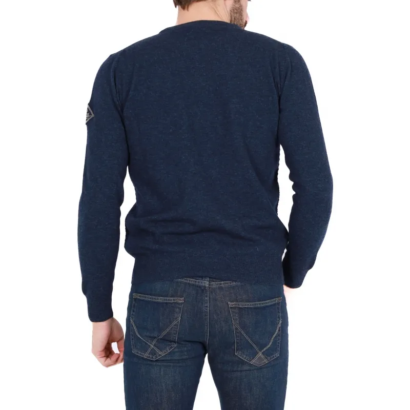 MAGLIA UOMO GIROCOLLO IN MISTO LANA, BLU