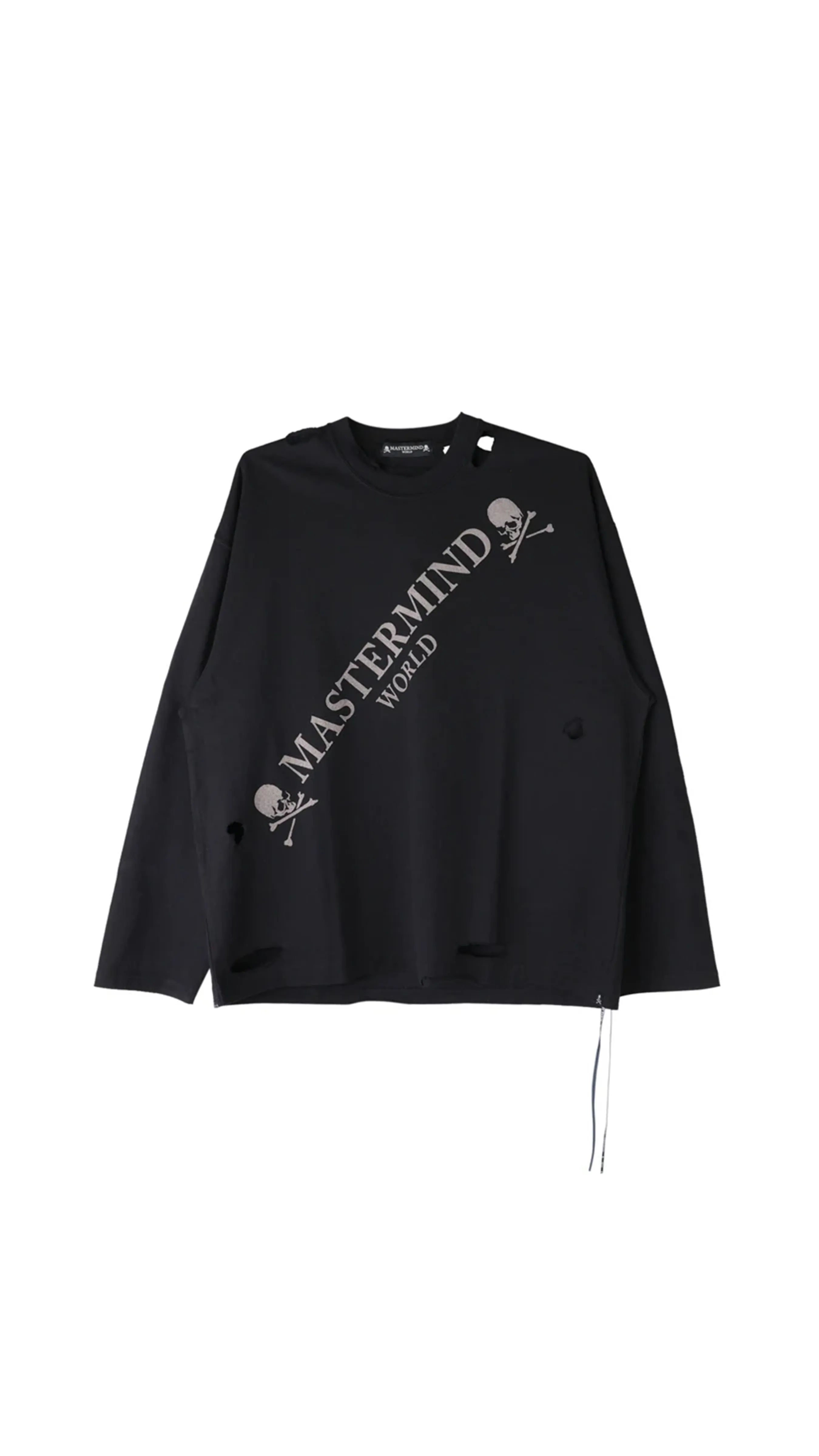 Mastermind Distressed L/S Tee - Black