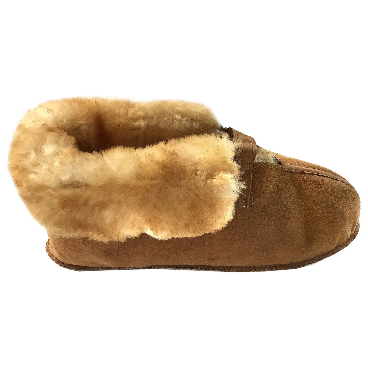 Men's Sheepskin Cabin Slippers with Velcro