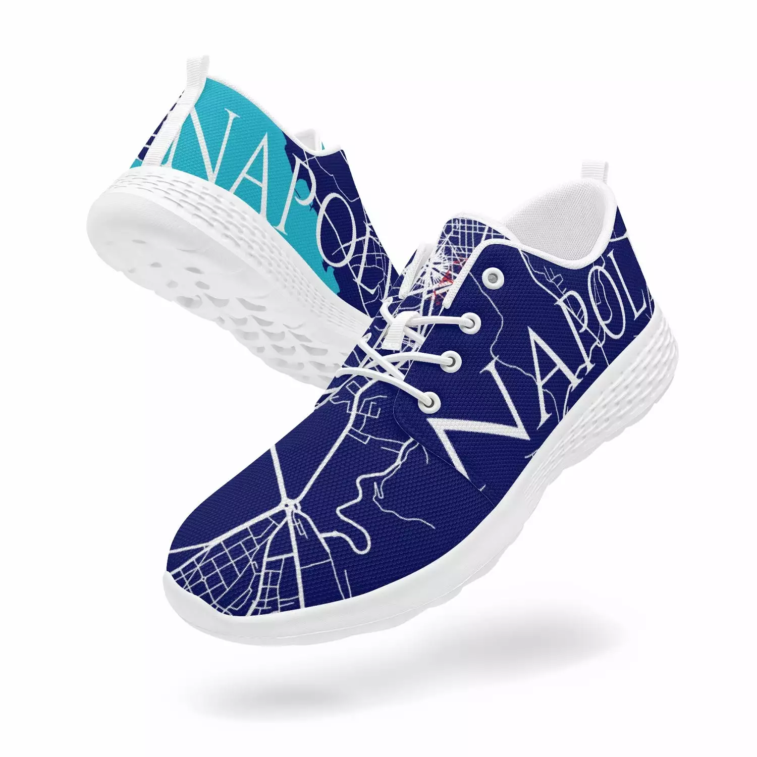 Napoli City Map Running Shoes - men's /women's sizes