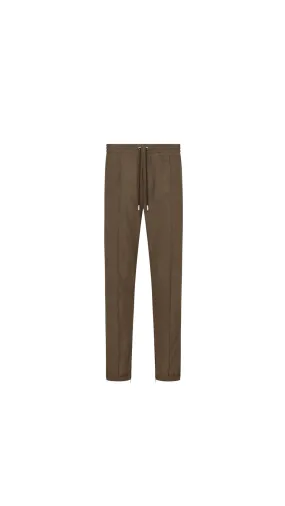 Nylon And Silk Joggers - Brown