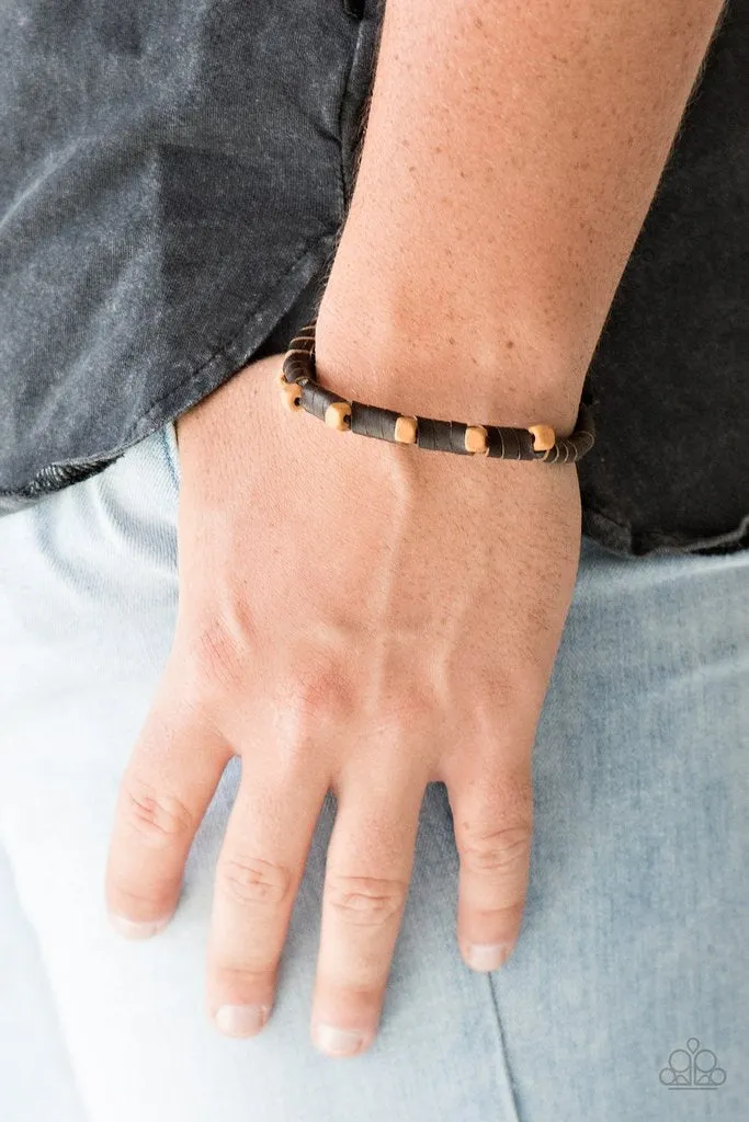 Paparazzi Backwoods Backpacker Brown Urban Bracelet