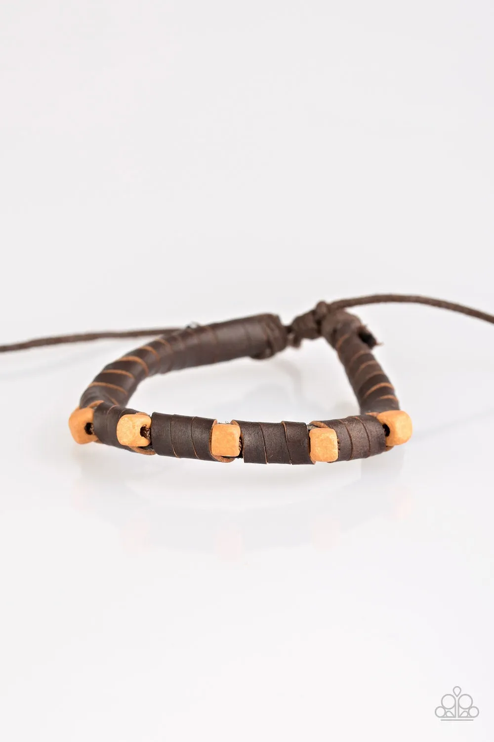 Paparazzi Backwoods Backpacker Brown Urban Bracelet