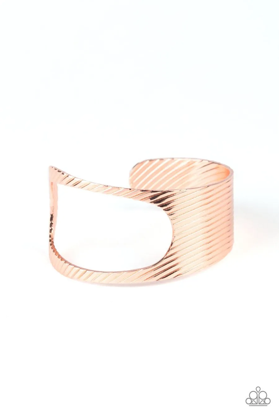 Paparazzi What GLEAMS Are Made Of - Copper - Asymmetrical Cutout - Cuff Bracelet