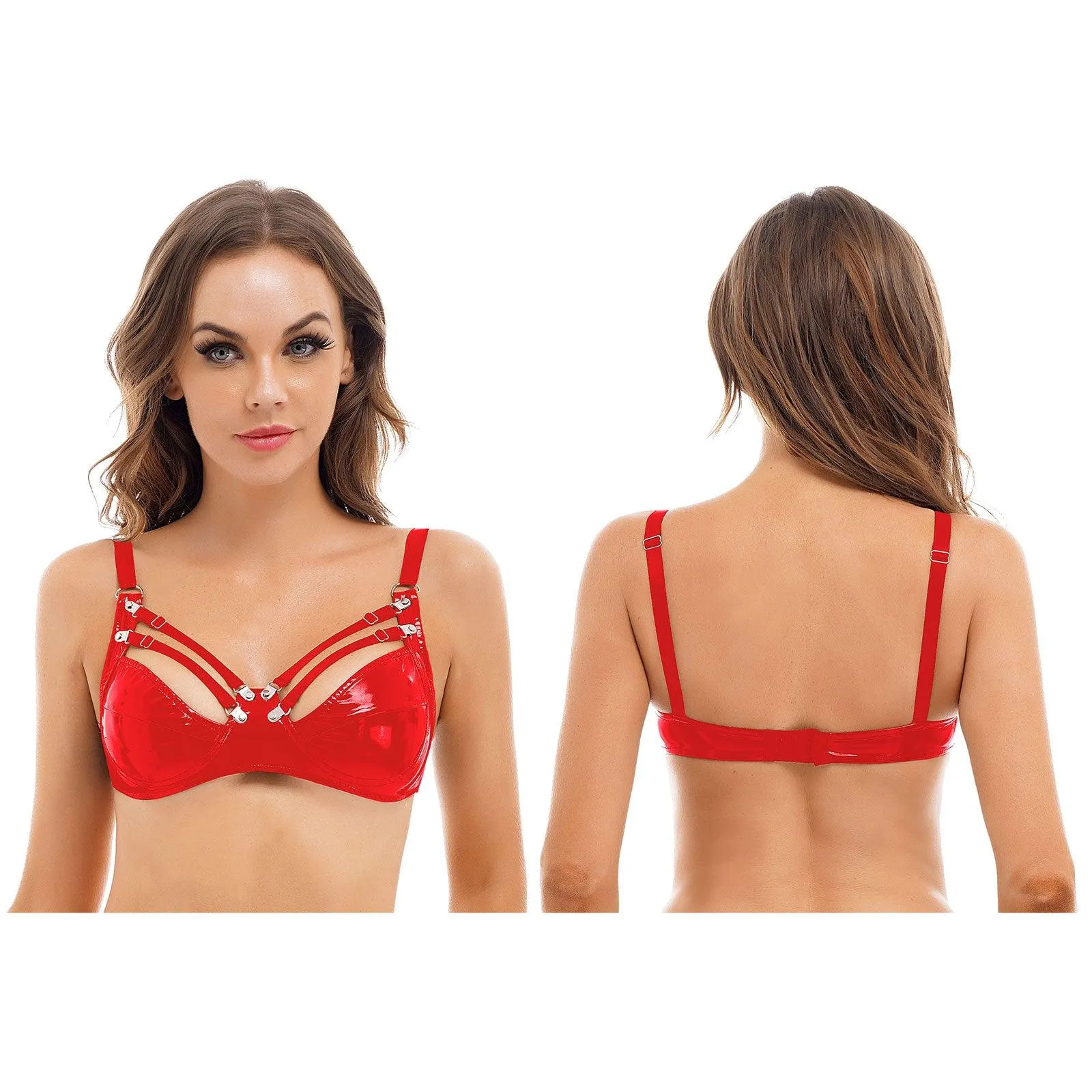 Patent Leather Wireless Bra Top