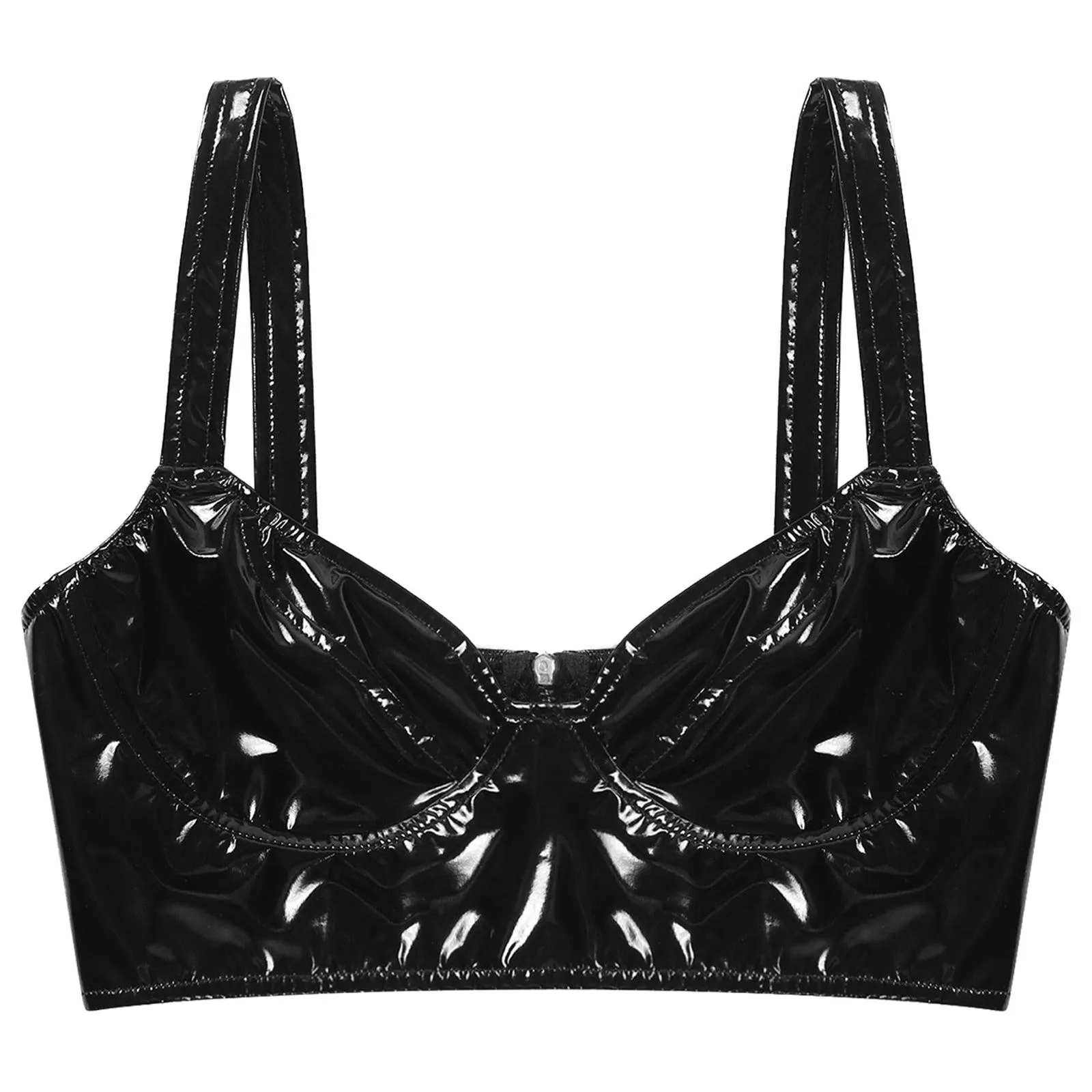 Patent Leather Wireless Bra Top