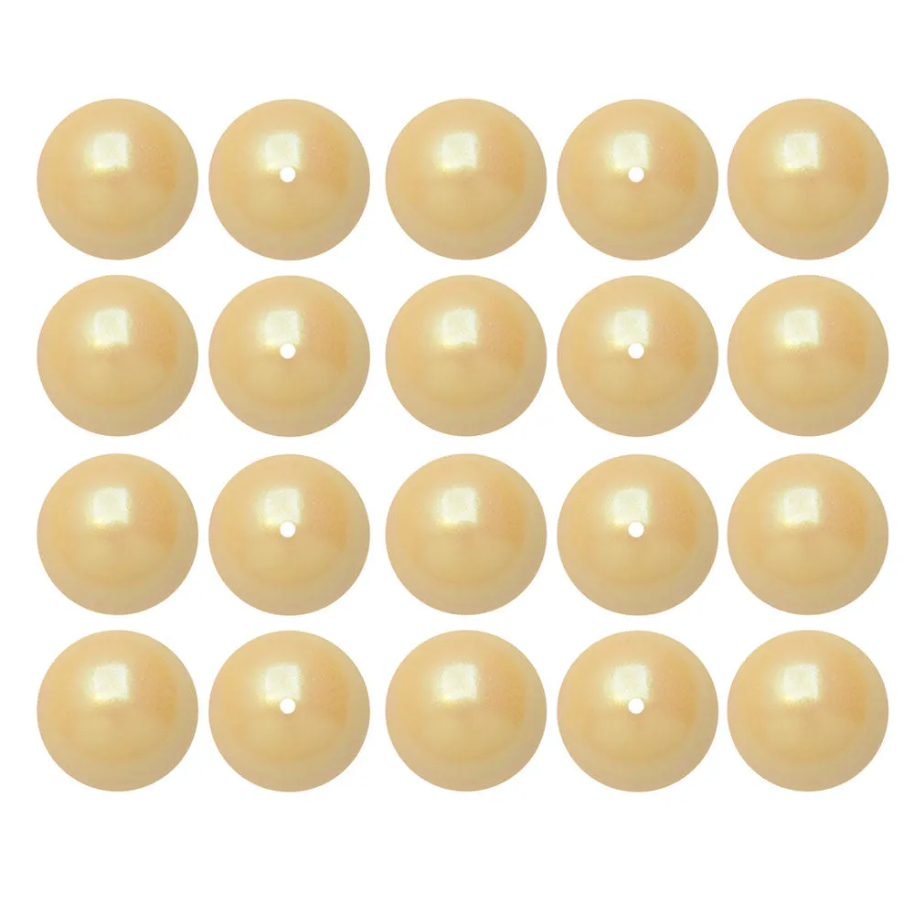 Preciosa Crystal Nacre Pearl, Round 8mm, Pearlescent Yellow (20 Pieces)