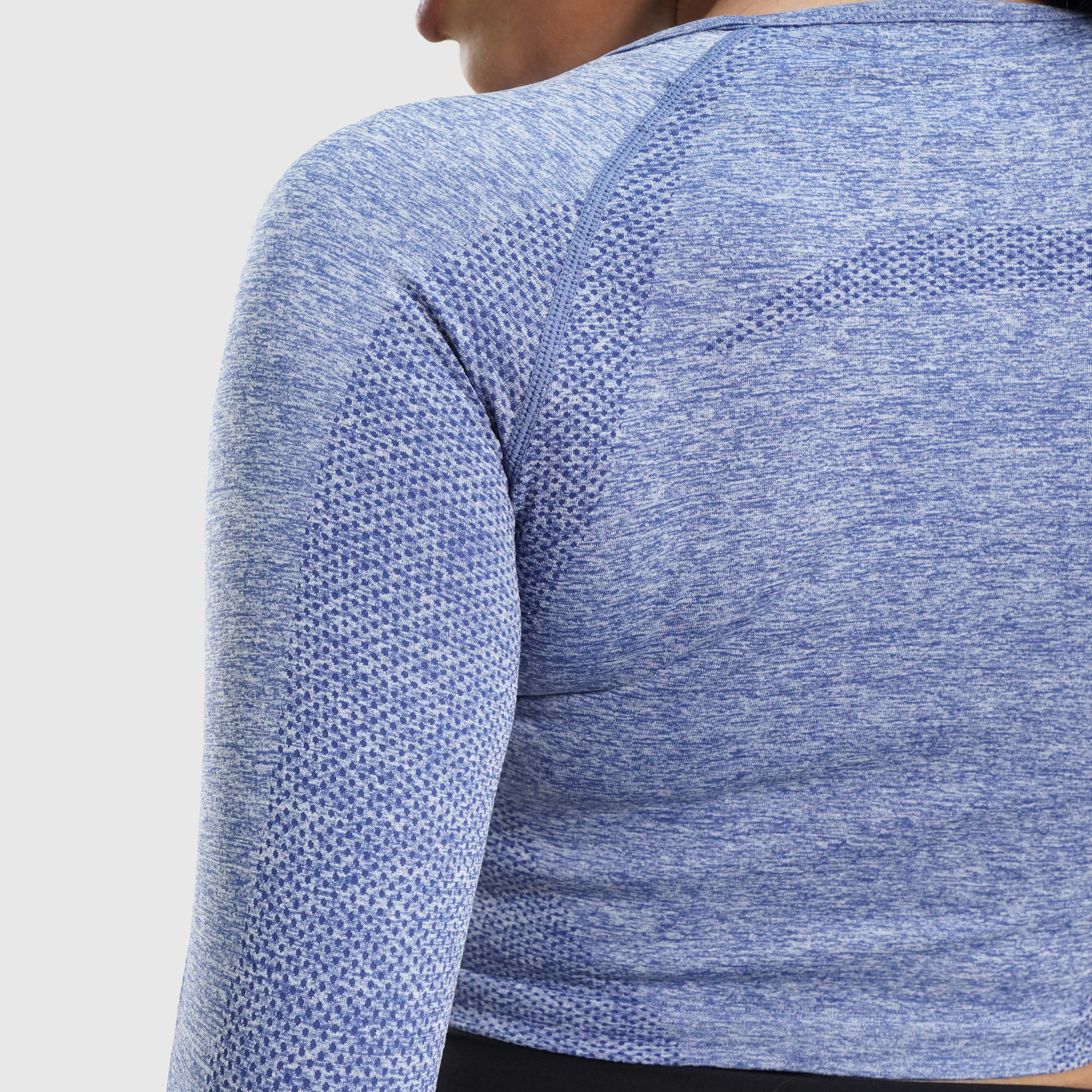 Rank Seamless Crop Top (Blue)