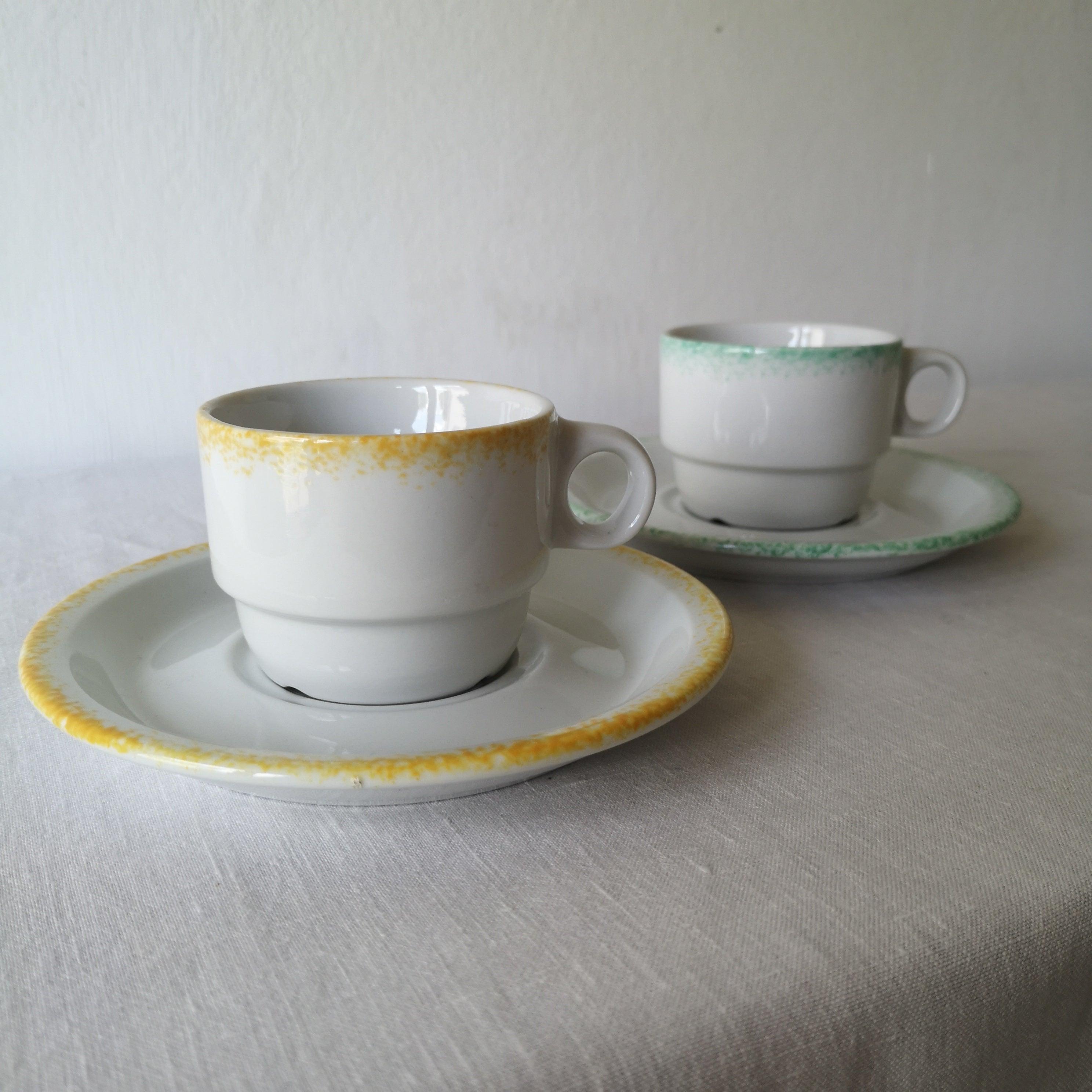 Sarreguemines (サルグミンヌ)   | Vintage cup&saucer x2 ヴィンテージカップx2 ①