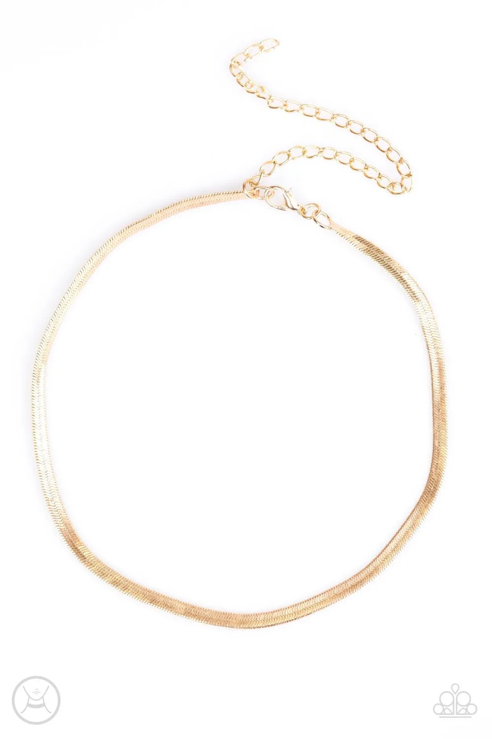 Serpentine Sheen Gold – Paparazzi Choker Necklace