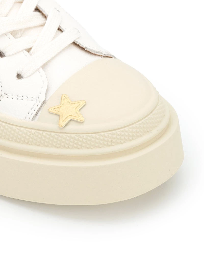 Star Embroidery Lace-Up Platform Sneakers