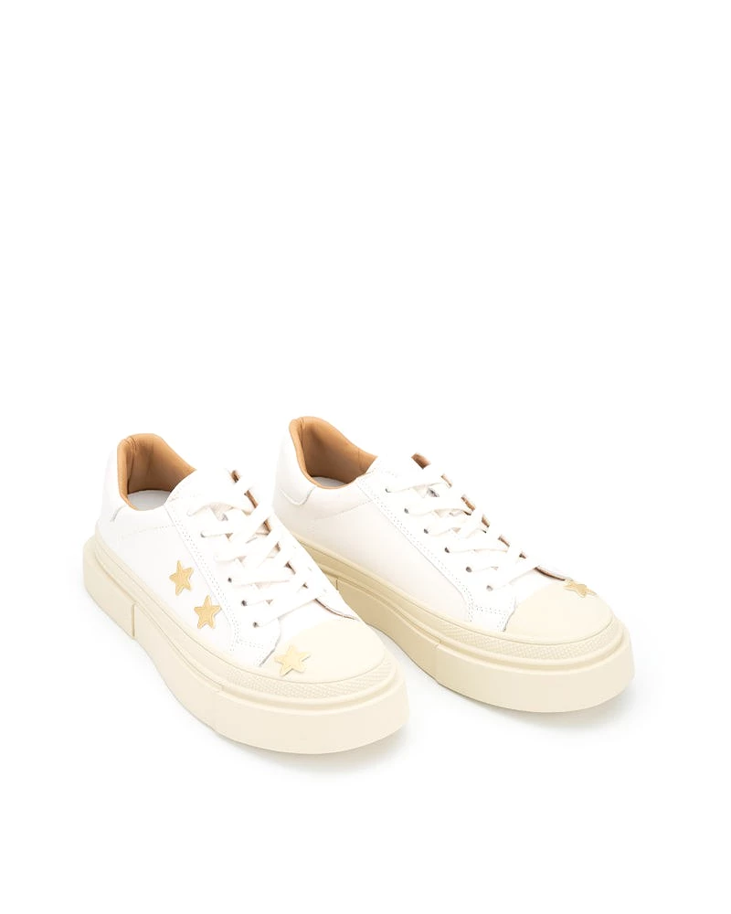 Star Embroidery Lace-Up Platform Sneakers