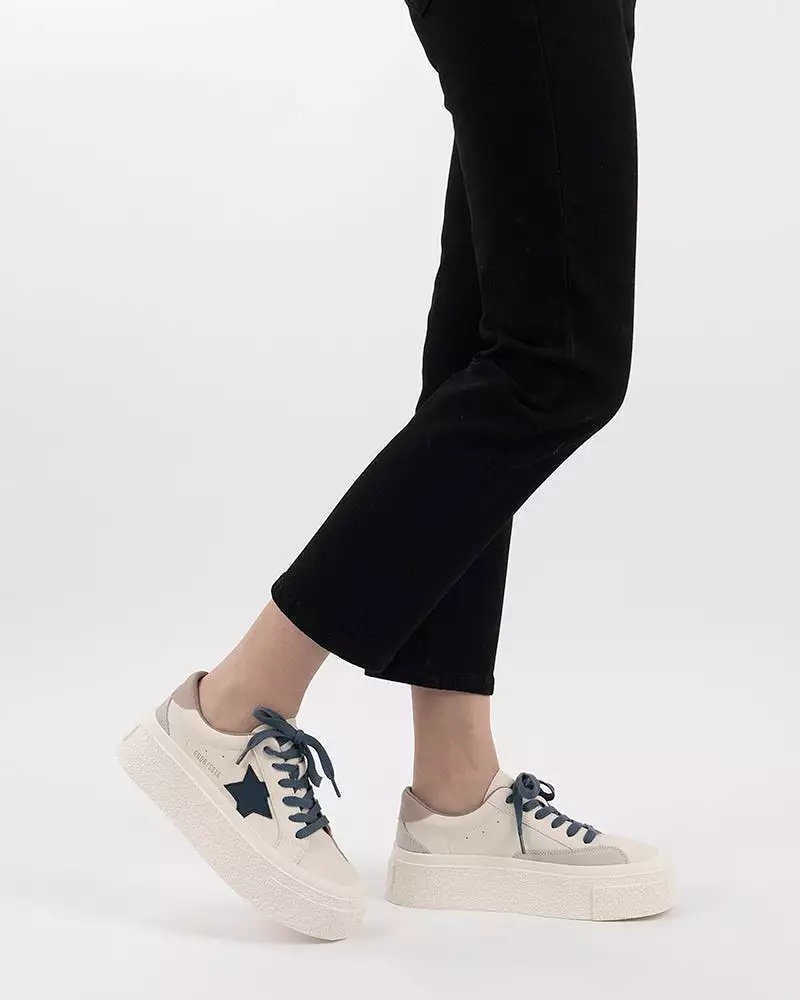 Star Pattern Lightweight Platform Sneakers