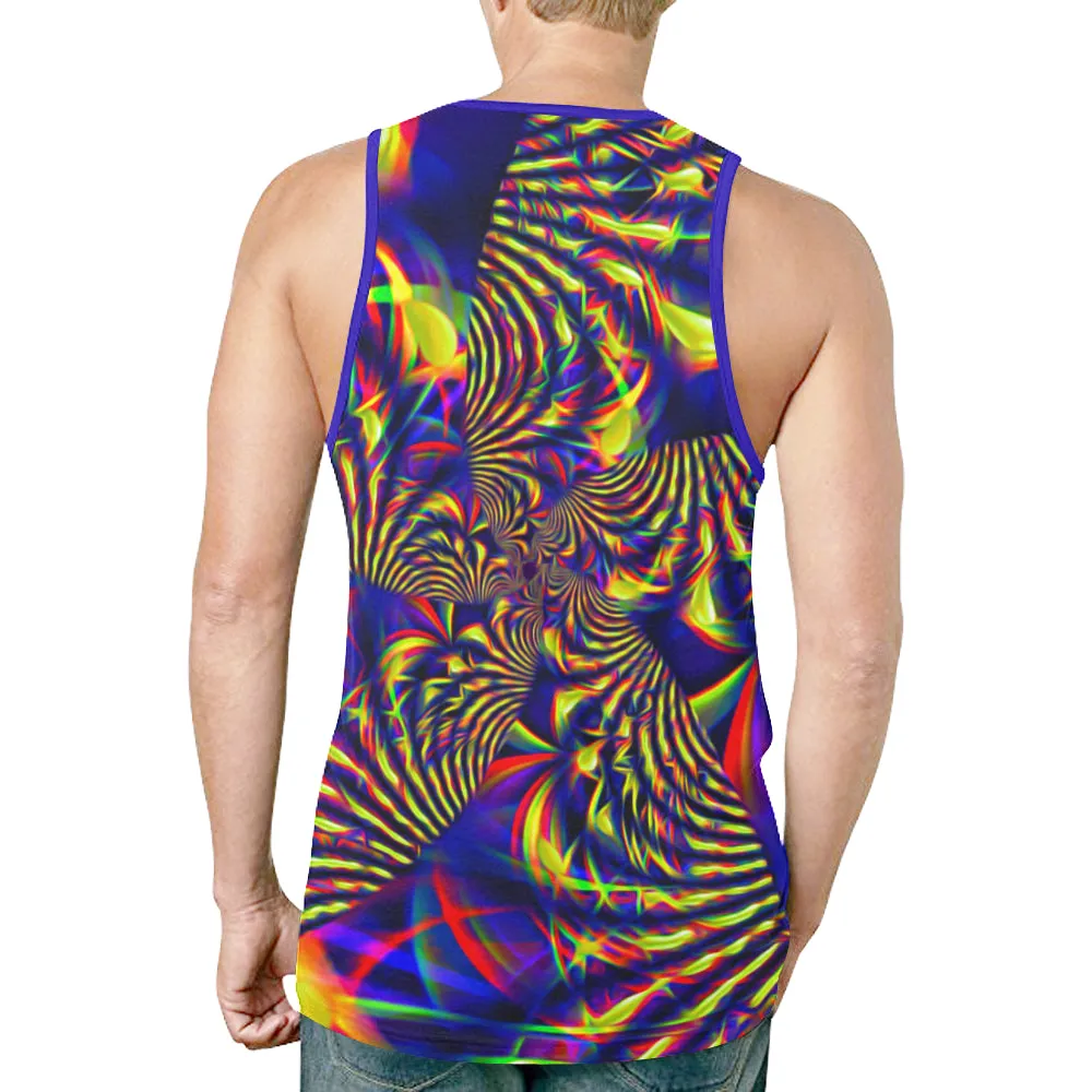 Sunburst Slime Fractal Relaxed Fit Men's Tank Top