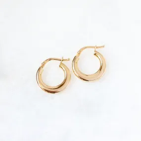 Tapered Gold Hoop Earrings