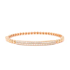 Three Layers Centered Diamond Bracelet