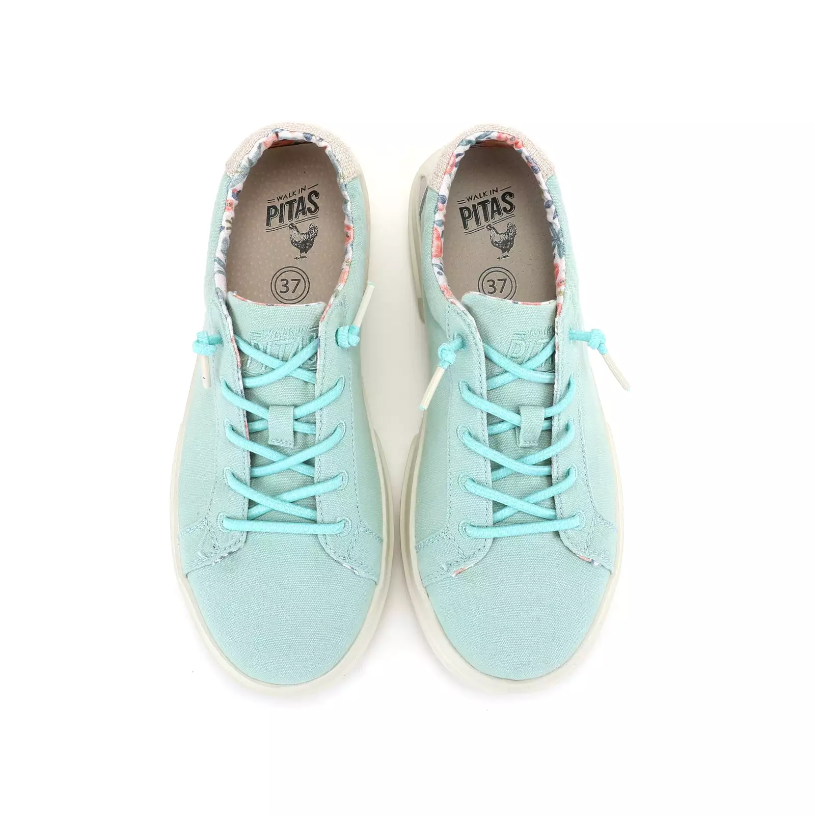 Turquoise Pic Iris Easy-On Sneakers