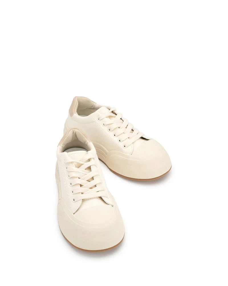 Two Tone Low Top Breathable Platform Sneakers