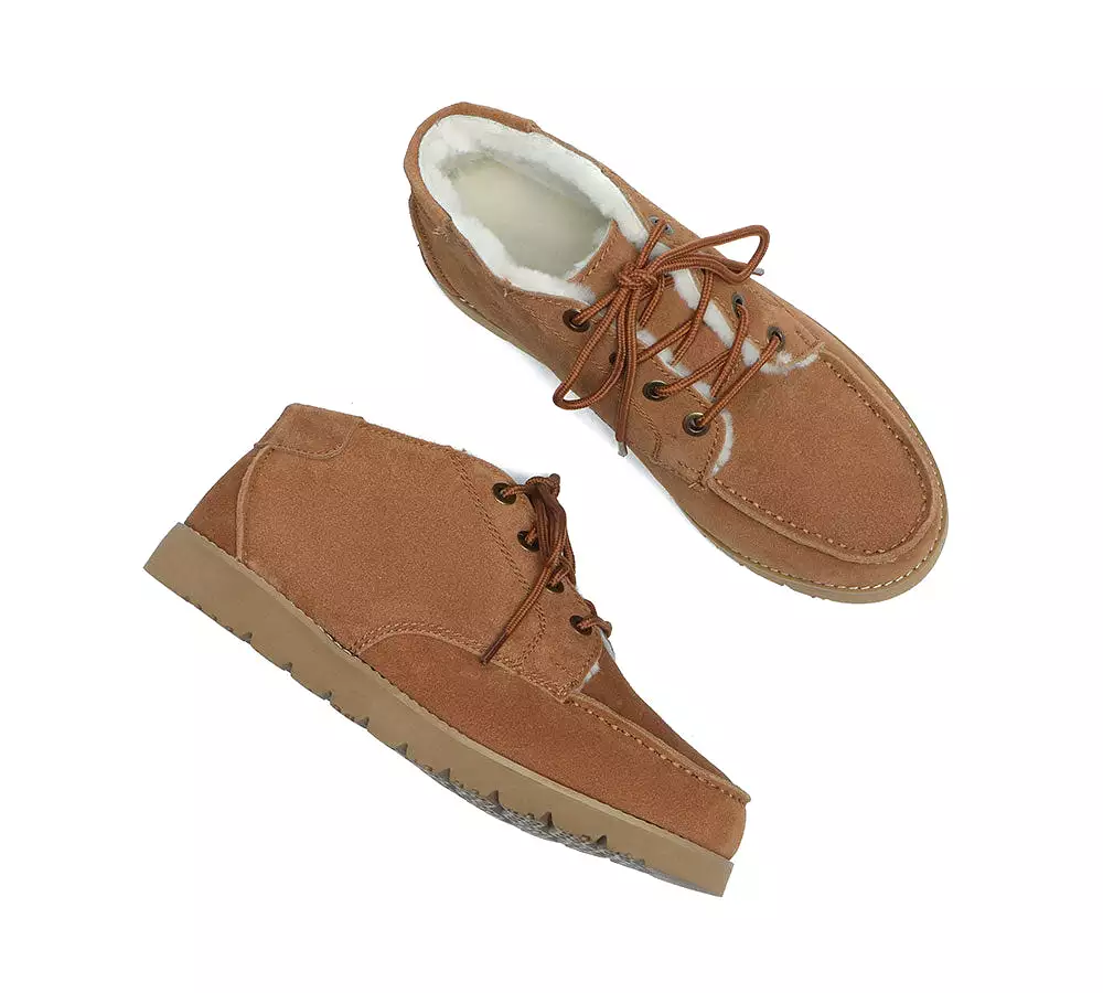 UGG Australian Shepherd Lace Up Ankle Sheepskin Men Casual Boots Ryan