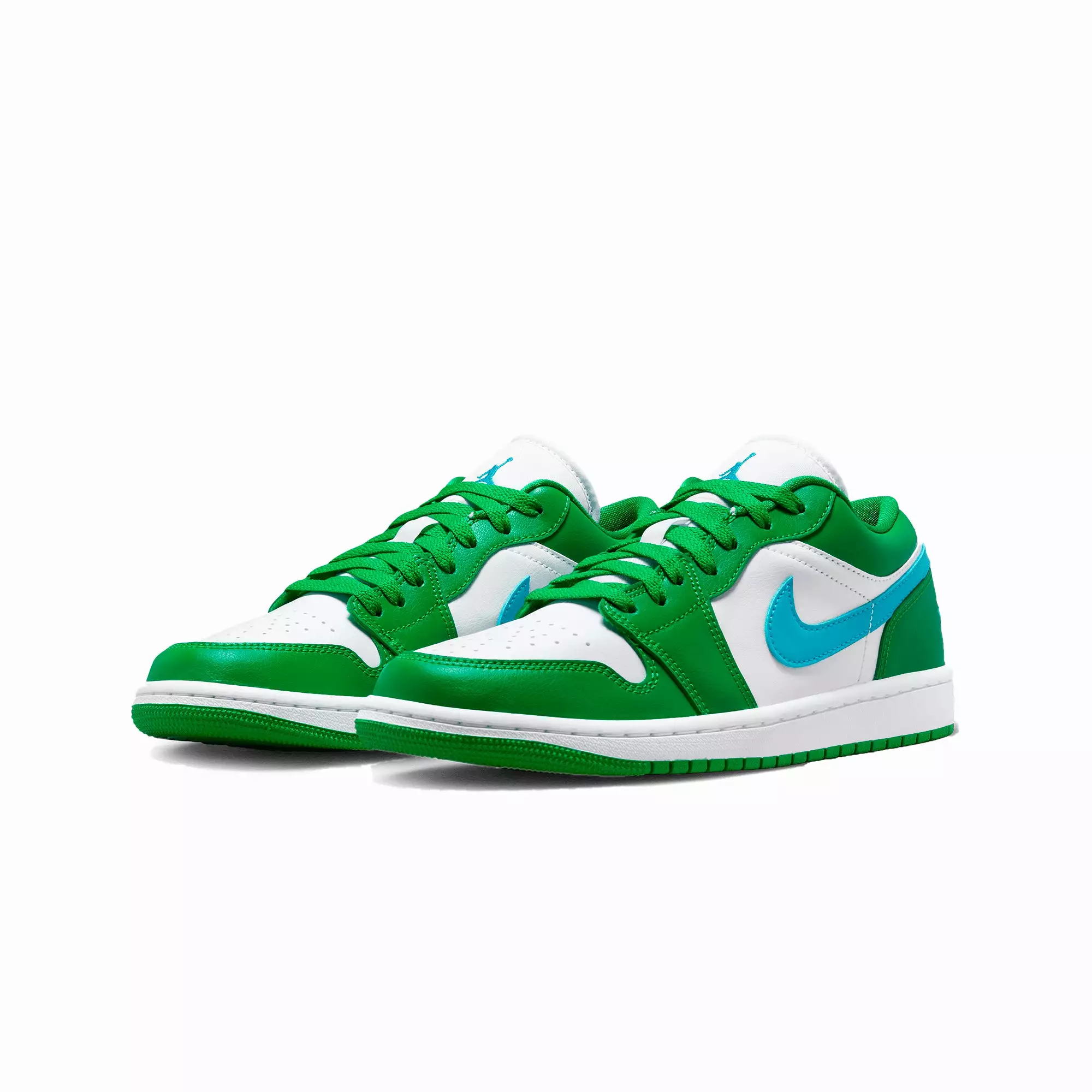 WMN'S AIR JORDAN 1 LOW 'LUCKY GREEN/AQUATONE-WHITE'